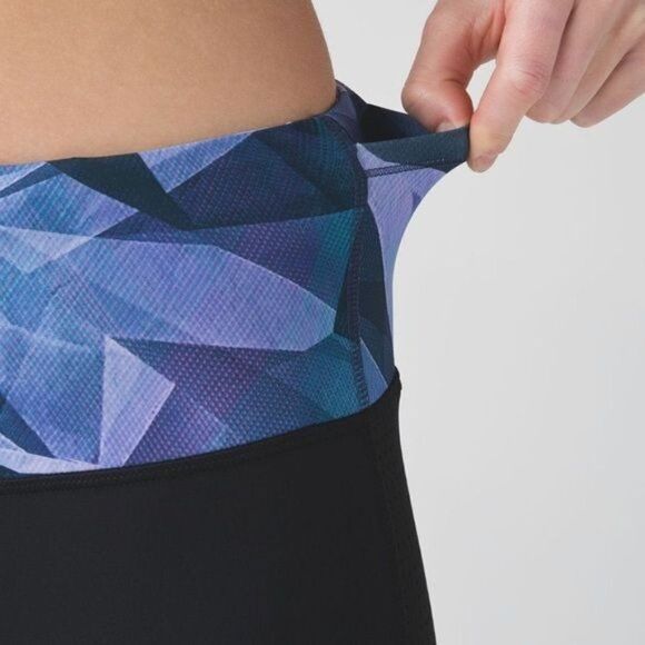Lululemon Var-City Crop Capri Leggings Black Pretty Prism Size 4 - Picture 4 of 11